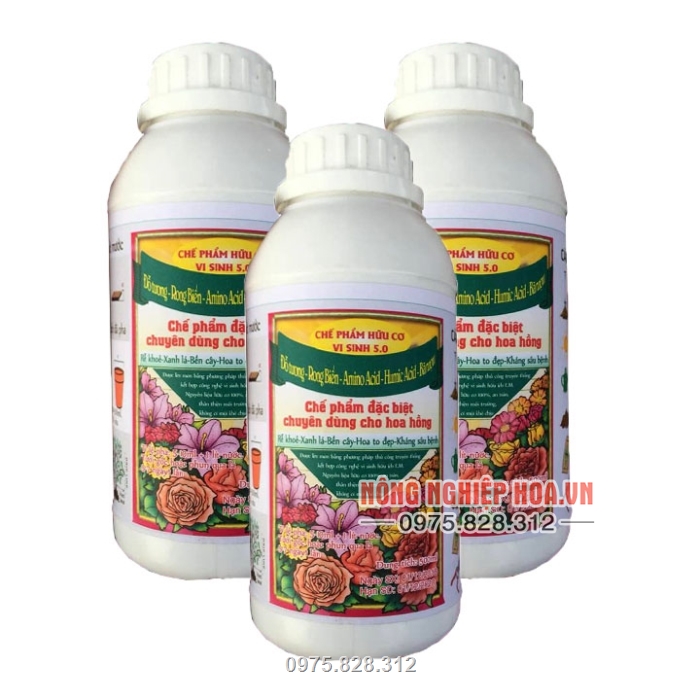 Chế phẩm sinh học cho hoa hồng vi sinh hữu cơ 5.0 Chế phẩm sinh học cho hoa hồng vi sinh hữu cơ 5.0